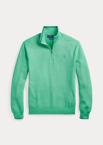 Men's Polo Ralph Lauren Cotton Half-Zip Sweater | 547981CJR